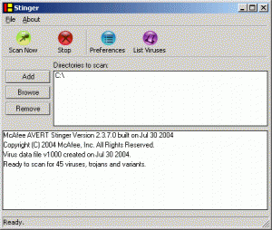 Stinger User Interface