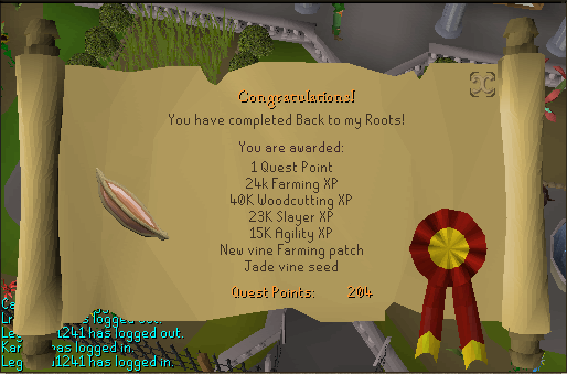Back to My Roots reward Scroll