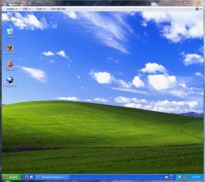 Microsoft Virtual PC running inside of Windows 7 RC