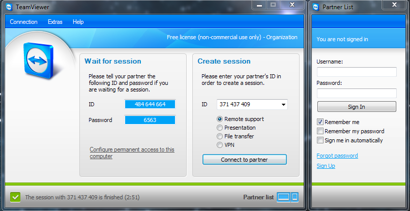 Teamviewer for support