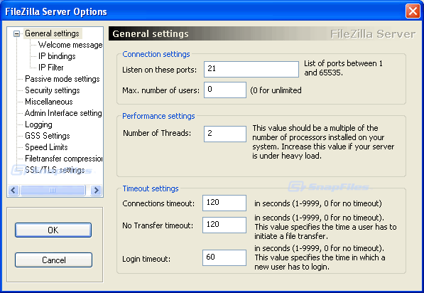 Filezilla Server Info