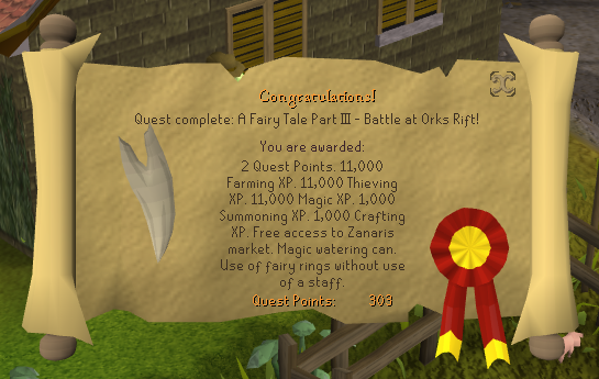 A Fairy Tale Part III - Battle at Orks Rift Reward Scroll